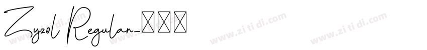 Zyzol Regular字体转换